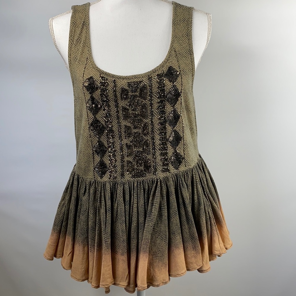 Anthropologie - Sleeveless top with sequins